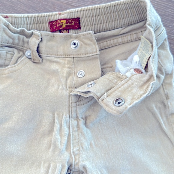 SEVEN FOR ALL MANKIND 24M khaki stretch skinny pants. Good condition. - Picture 5 of 5